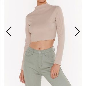 Nasty gal high neck crop top
